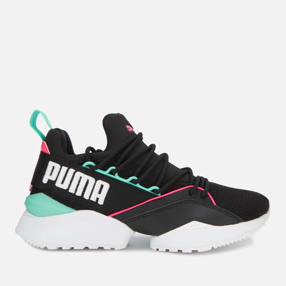 Puma Women's Muse Maia Chase Trainers - Puma Black/Knockout Pink/Biscay Green Image 1