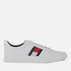 Tommy Hilfiger Men's Flag Detail Leather Trainers - White - Image 1