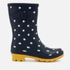 Joules Women's Molly Mid Height Wellies - French Navy Spot - Image 1