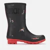 Joules Women's Molly Mid Height Wellies - Black Jumper Dogs - Image 1