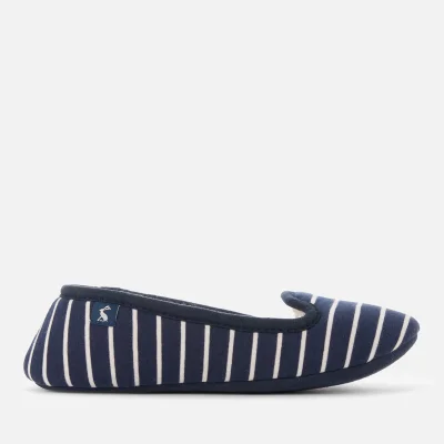 Joules Women's Dreama Fleece Lined Printed Slippers - French Navy Stripe