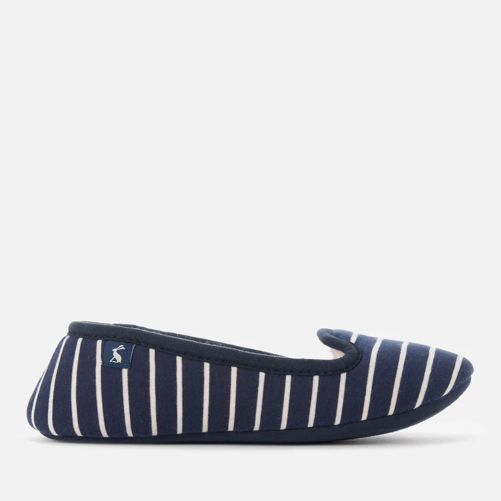 Joules Women's Dreama Fleece Lined Printed Slippers - French Navy Stripe Image 1