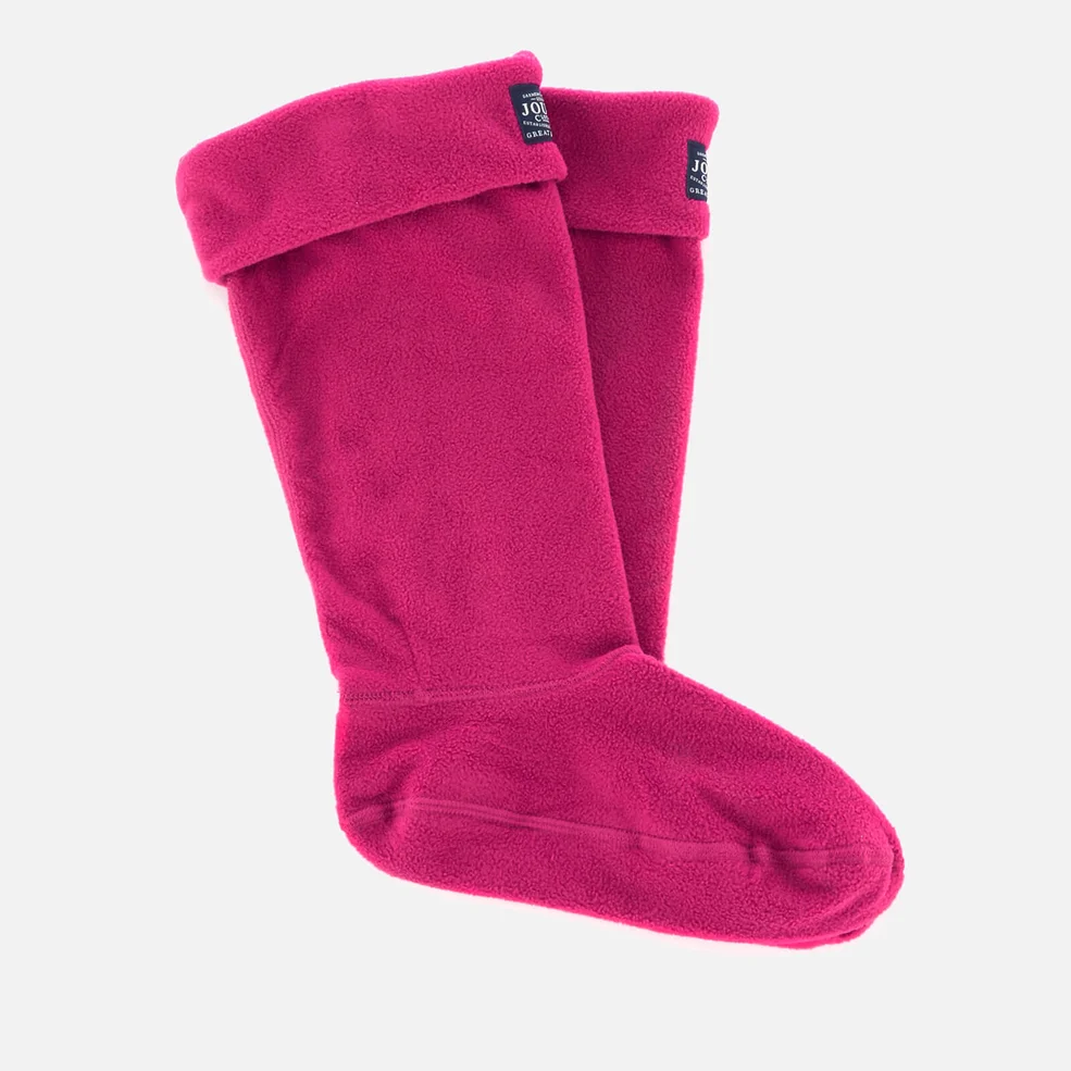 Joules Women's Welton Fleece Welly Socks - Ruby Pink Image 1