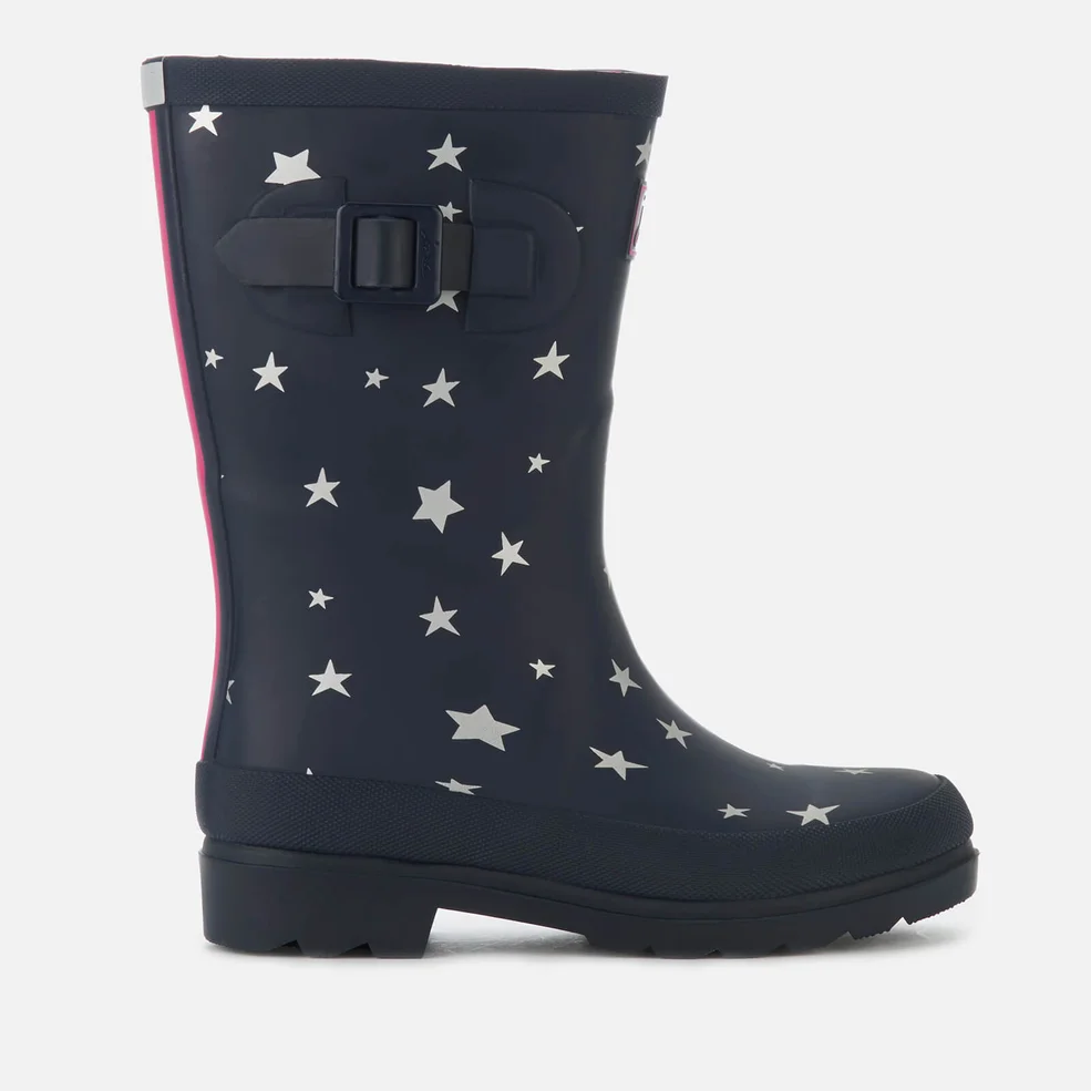 Joules Kids' Printed Wellies - French Navy Falling Star Image 1