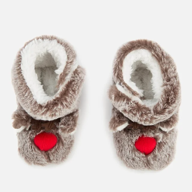 Joules Babies' Petapata Character Slippers - Brown