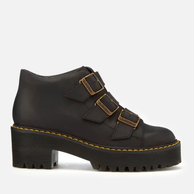 Dr. Martens Women's Coppola Leather Buckle Heeled Boots - Black