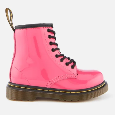 Dr. Martens Kids' 1460 T Patent Lamper Lace Up Boots - Hot Pink