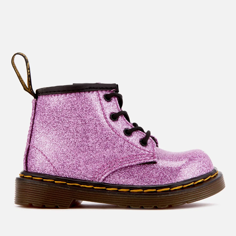 Dr. Martens Toddlers' 1460 I Glitter Lace Up Boots - Dark Pink Image 1