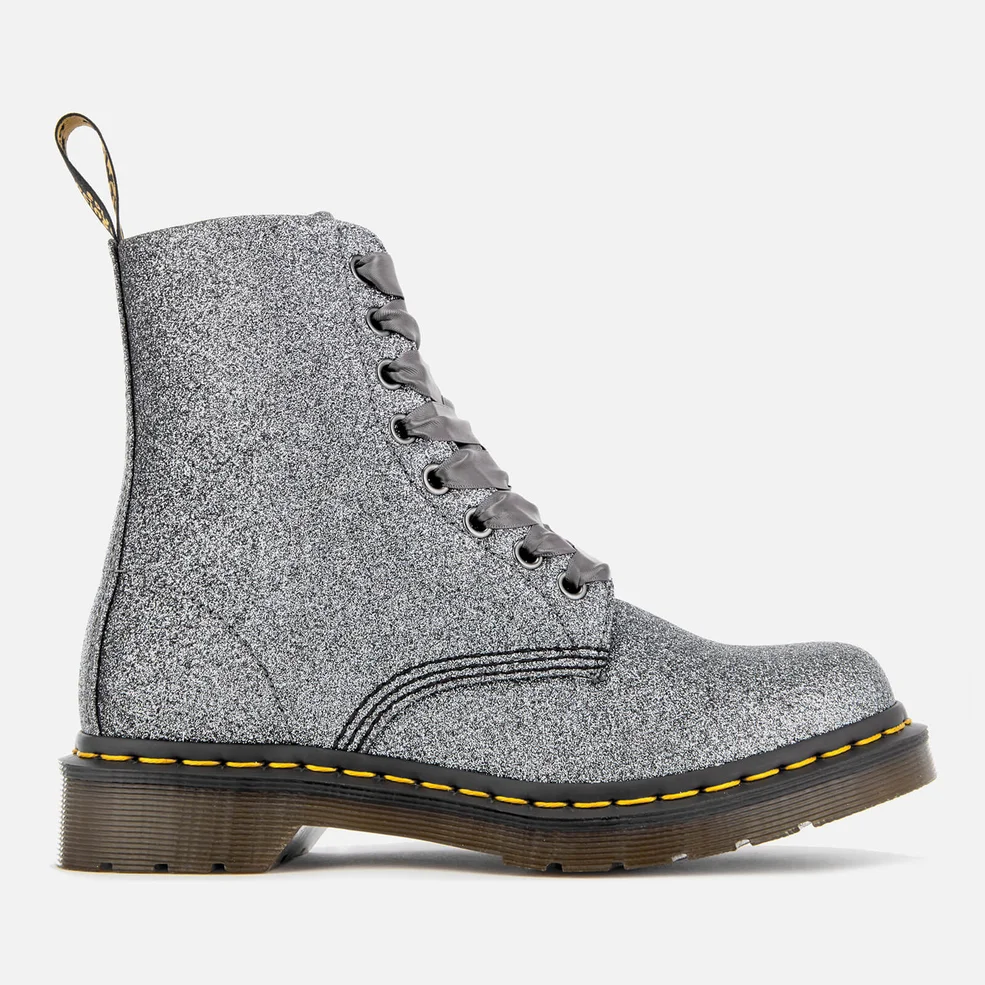 Dr. Martens Women's 1460 Glitter Pascal 8-Eye Boots - Pewter Image 1