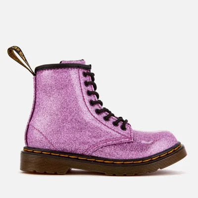 Dr. Martens Kids' 1460 T Glitter Lace Up Boots - Dark Pink