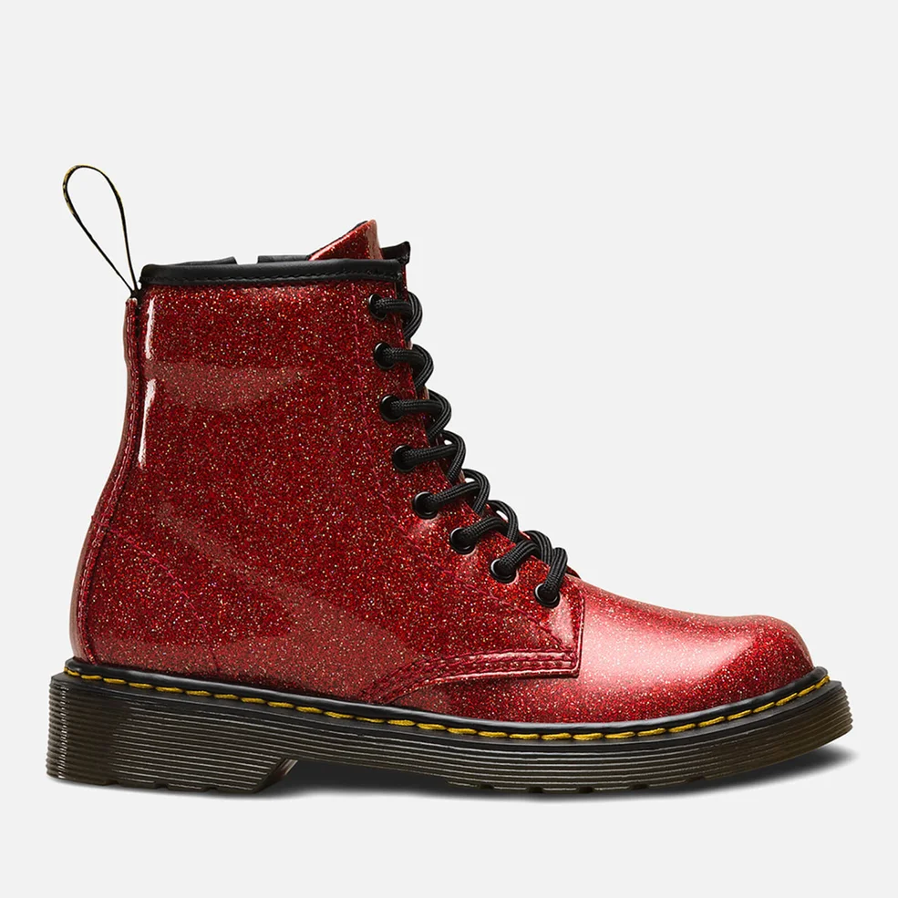 Dr. Martens Kids' 1460 T Glitter Lace Up Boots - Red Multi Image 1