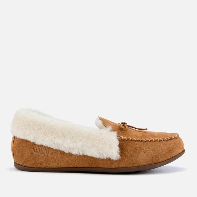 FitFlop Women's Clara Shearling Moccassin Slippers - Tumbled Tan