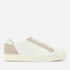 Armani Exchange Men's Tumbled Leather Cupsole Trainers - White - Image 1
