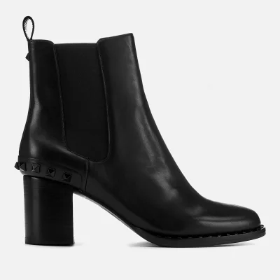 Ash Women's Vertigo Leather Heeled Chelsea Boots - Black/Black