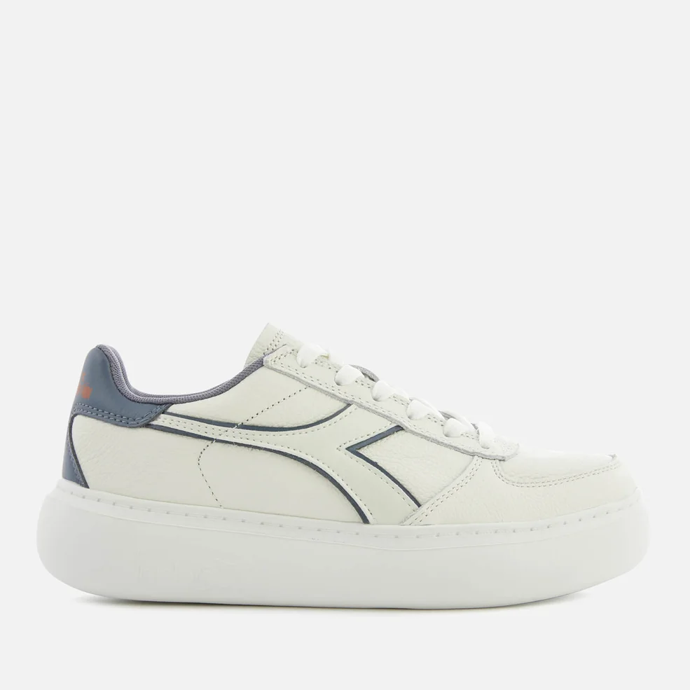Diadora Women's B Elite Wide Trainers - White/Grisaille Image 1