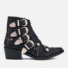 Toga Pulla Women's Buckle Leather Heeled Ankle Boots - Black - Image 1