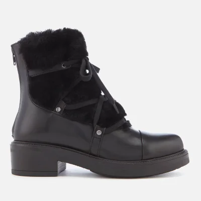 Carvela Women's Sharp Leather Hiker Style Boots - Black