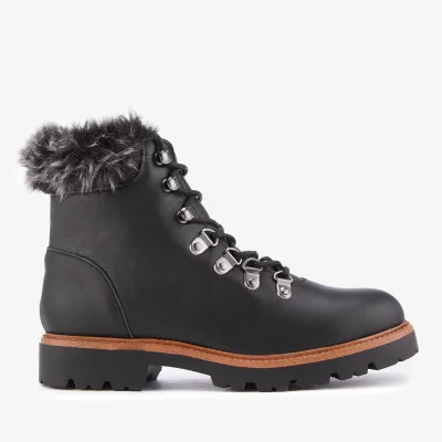 KG Kurt Geiger Women's Tyrone Leather Hiker Style Boots - Black