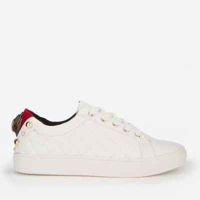 Kurt Geiger London Women's Ludo Quilted Leather Low Top Trainers - White
