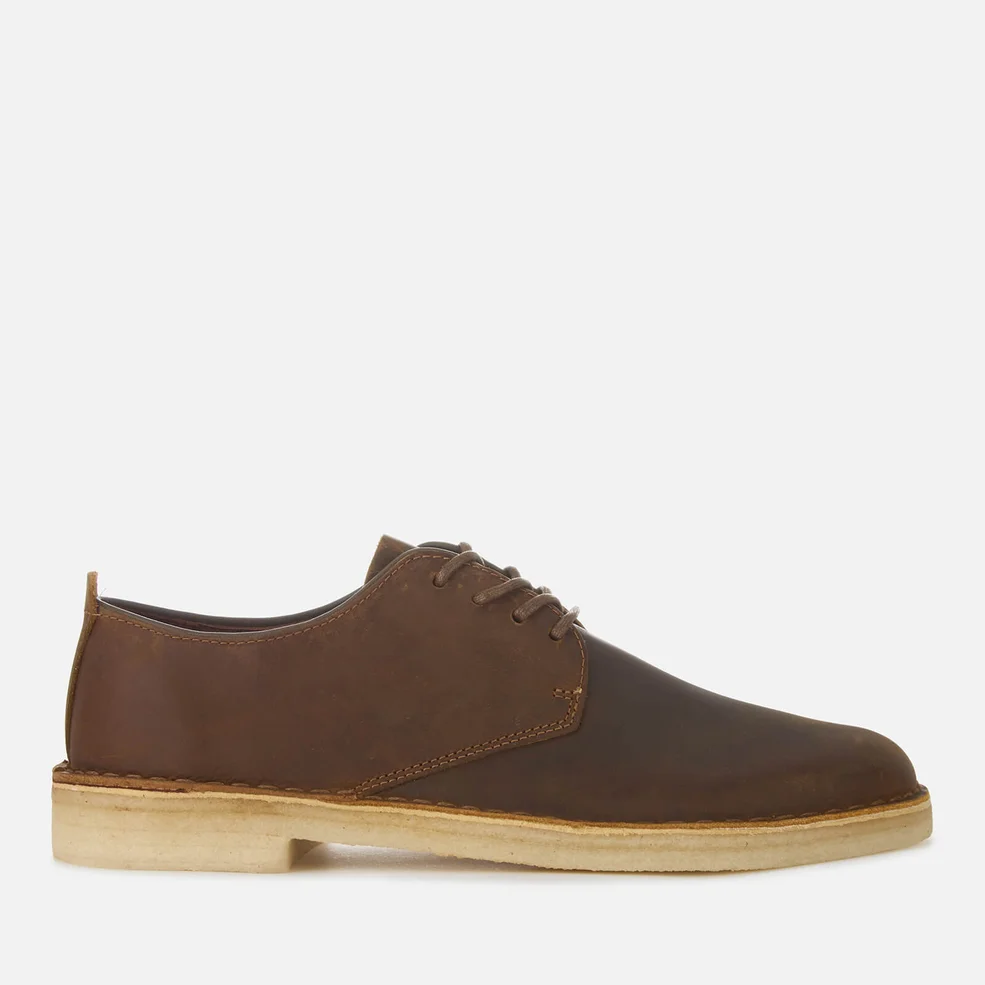 Clarks Originals Men's Desert London Leather Derby Shoes - Beeswax Image 1