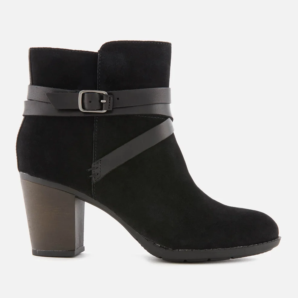 Clarks Women's Enfield Coco Suede Heeled Ankle Boots - Black Image 1