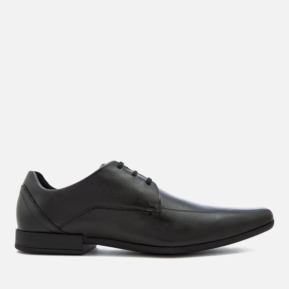 Clarks Men's Glement Over Leather Derby Shoes - Black Image 1