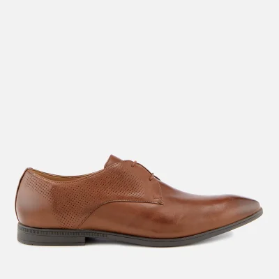 Clarks Men's Bampton Walk Leather Derby Shoes - British Tan