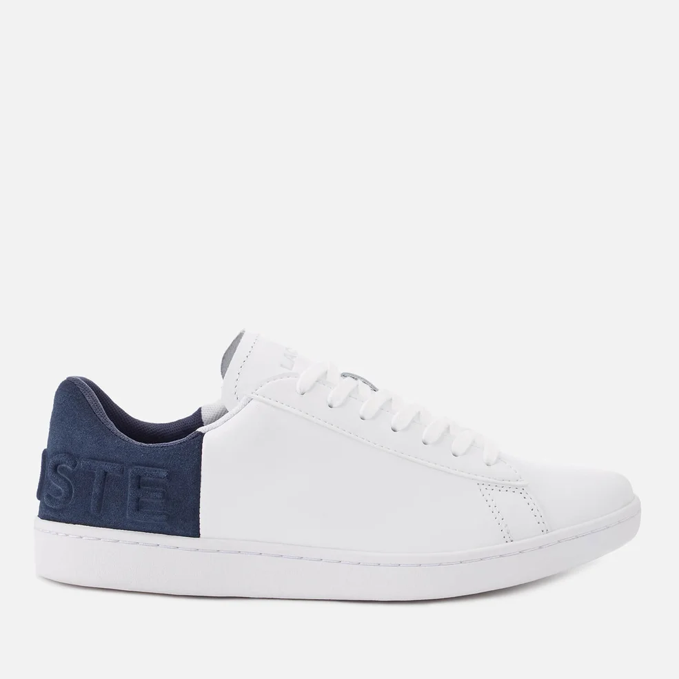 Lacoste Women's Carnaby Evo 318 3 Leather/Suede Trainers - White/Navy Image 1