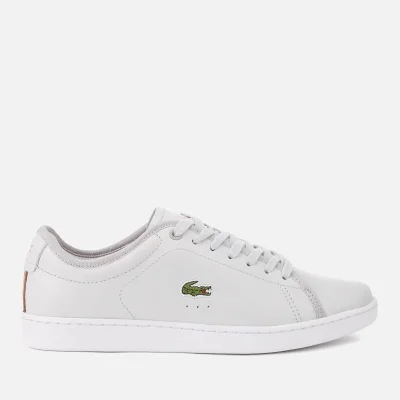 Lacoste Women's Carnaby Evo 318 6 Leather Trainers - Light Grey/White