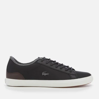 Lacoste Men's Lerond 318 2 Water Resistant Leather Trainers - Black/Brown