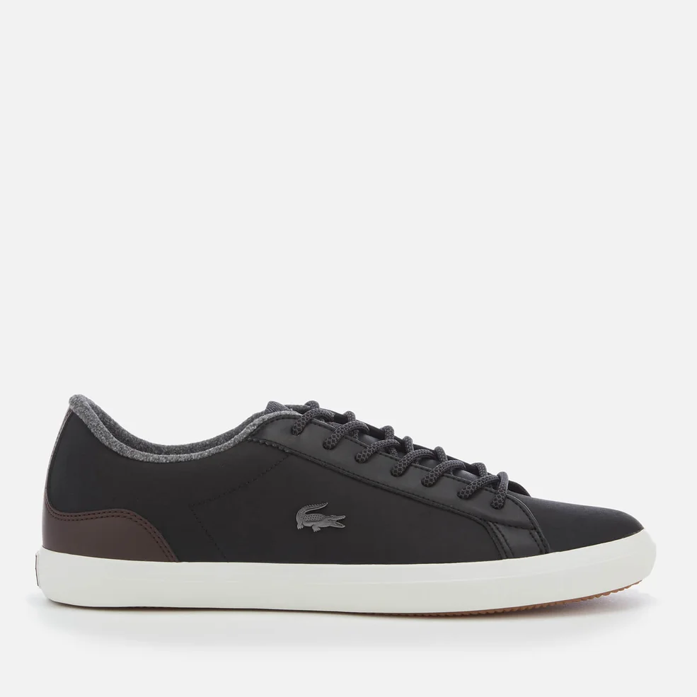 Lacoste Men's Lerond 318 2 Water Resistant Leather Trainers - Black/Brown Image 1