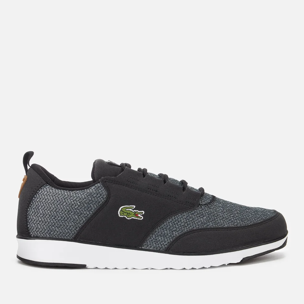Lacoste Men's Light 318 3 Textile Runner Style Trainers - Black/Brown Image 1