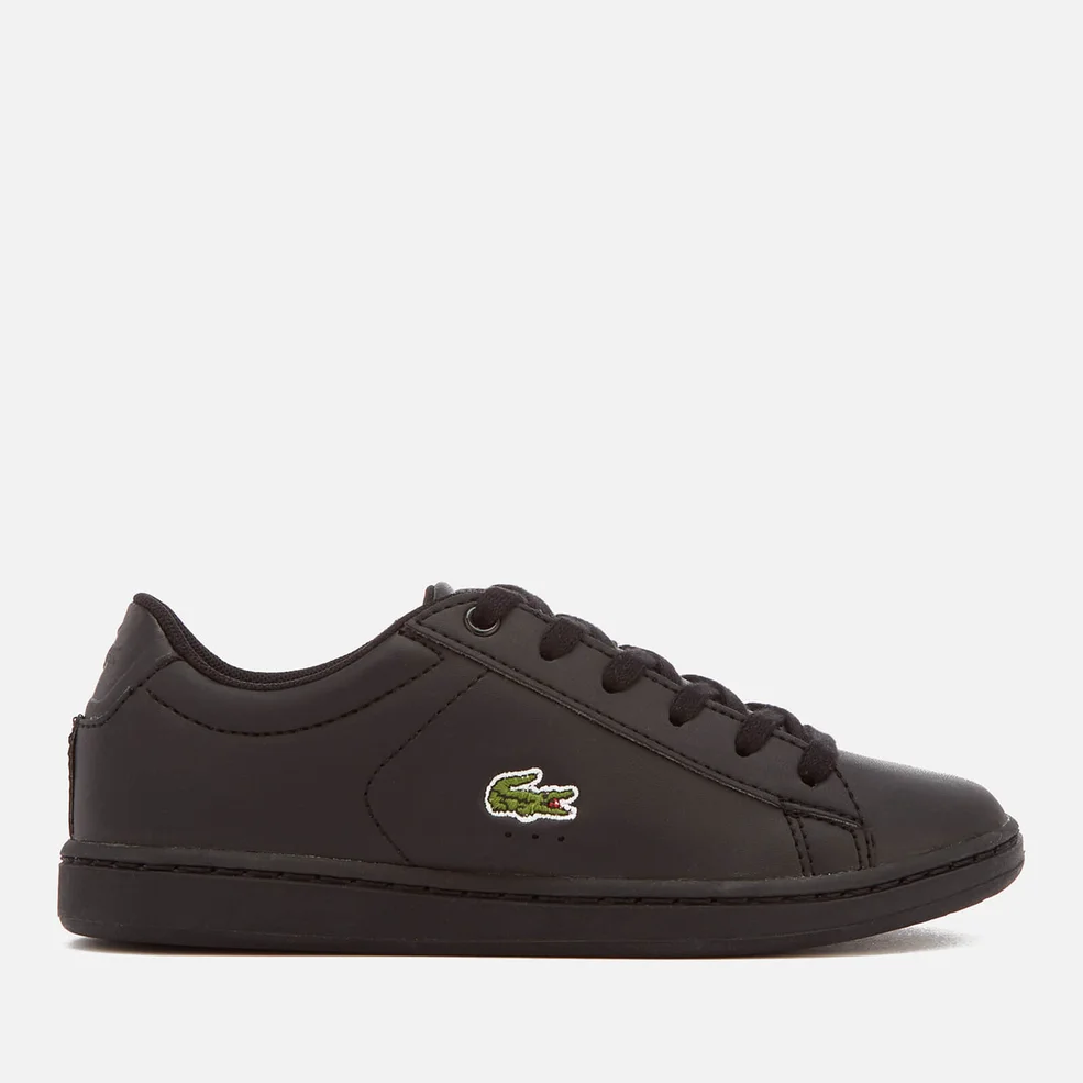 Lacoste Kids' Carnaby Evo 118 4 Trainers - Black/Black Image 1