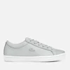 Lacoste Women's Straightset 318 2 Embossed Leather Trainers - Silver/White - Image 1
