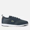 Lacoste Men's Light 318 3 Textile Runner Style Trainers - Navy/Brown - Image 1