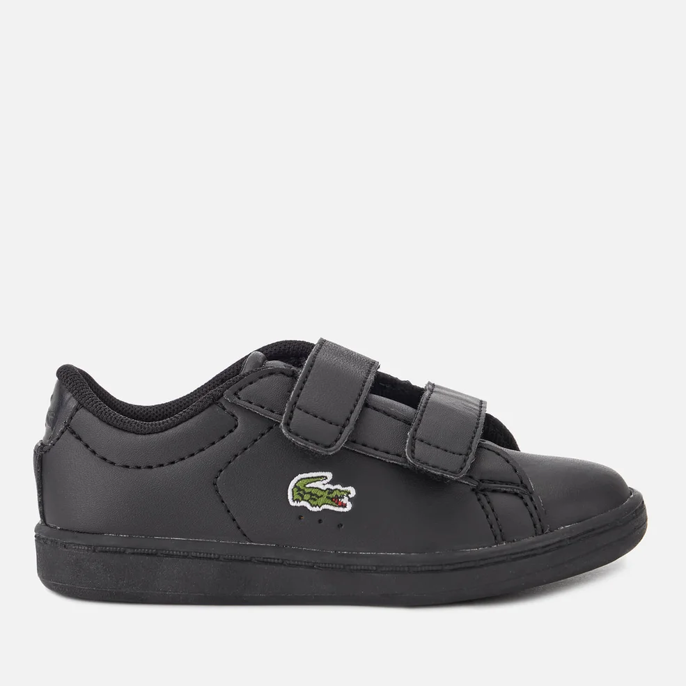Lacoste Toddler's Carnaby Evo 118 4 Velcro Trainers - Black/Black Image 1