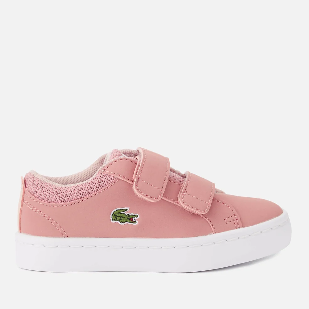 Lacoste Toddler's Straightset 318 1 Velcro Trainers - Pink/Natural Image 1
