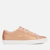 Lacoste Women's Straightset 318 2 Embossed Leather Trainers - Light Pink/White - Image 1