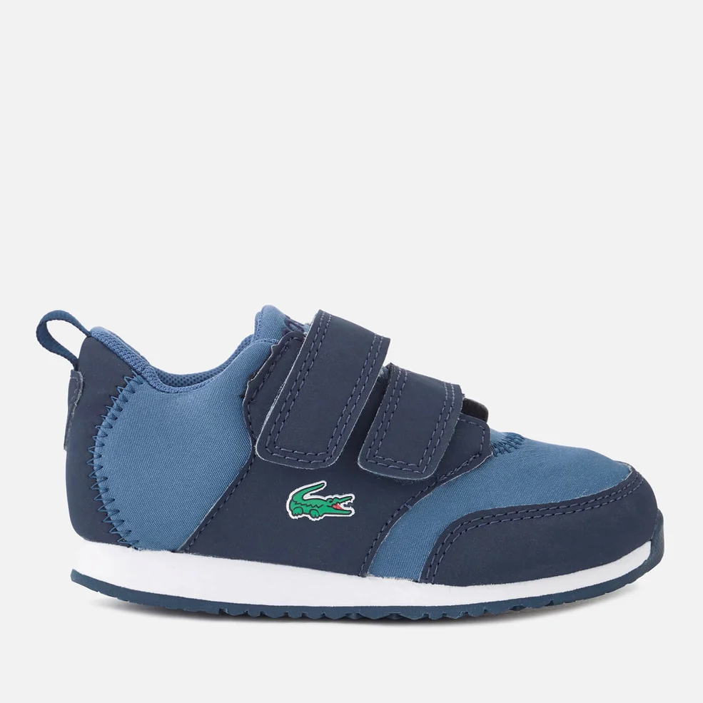 Lacoste Toddler's Light 318 1 Textile Runner Style Trainers - Navy/Dark Blue Image 1