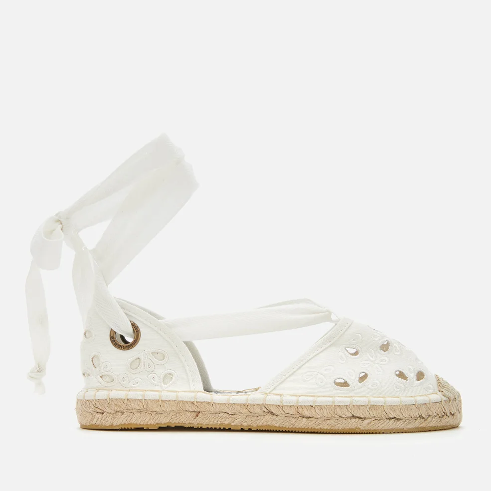 Superdry Women's Lola Lace Up Espadrilles - Off White Image 1