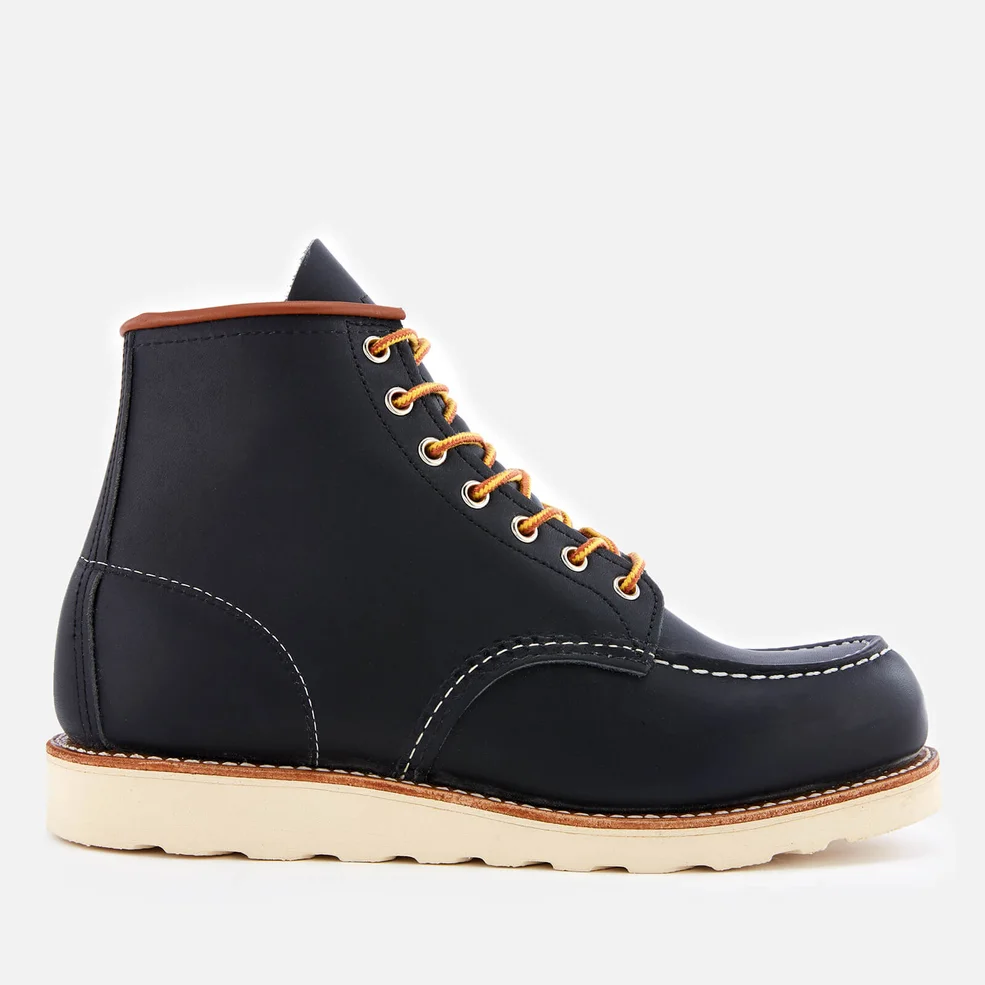 Red Wing Men's 6 Inch Moc Toe Leather Lace Up Boots - Navy Portage Image 1