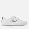Karl Lagerfeld Women's Kupsole Signia Leather Low Top Trainers - White - Image 1