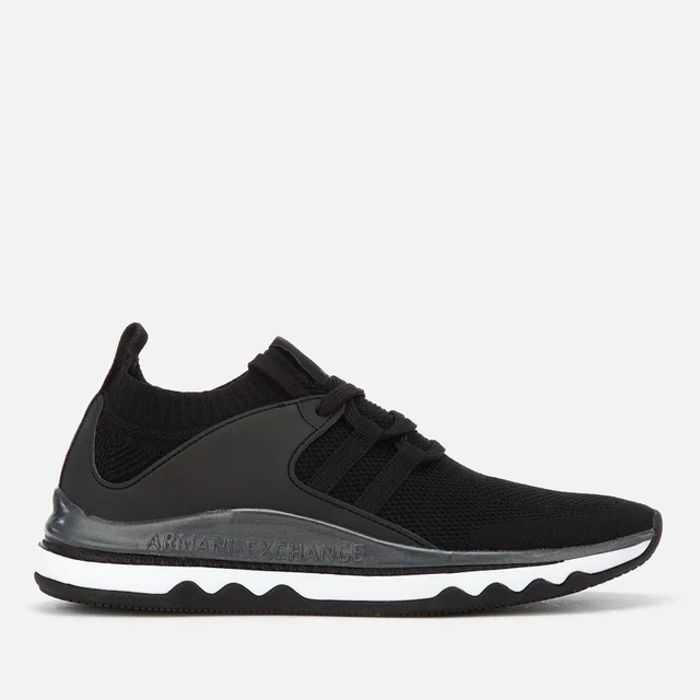 Armani Exchange Women's Knitted Running Style Trainers - Black