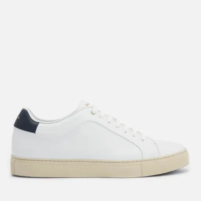 Paul Smith Men's Basso Leather Cupsole Trainers - White/Navy Tab