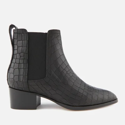 Whistles Women's Daisley Croc Heeled Chelsea Boots - Black