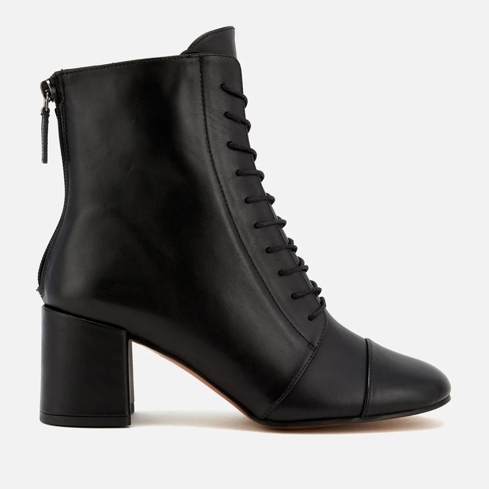 Whistles Women's Ruben Lace Up Block Heeled Boots - Black Image 1