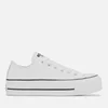 Converse Women's Chuck Taylor All Star Lift Clean Ox Trainers - White/Black - Image 1