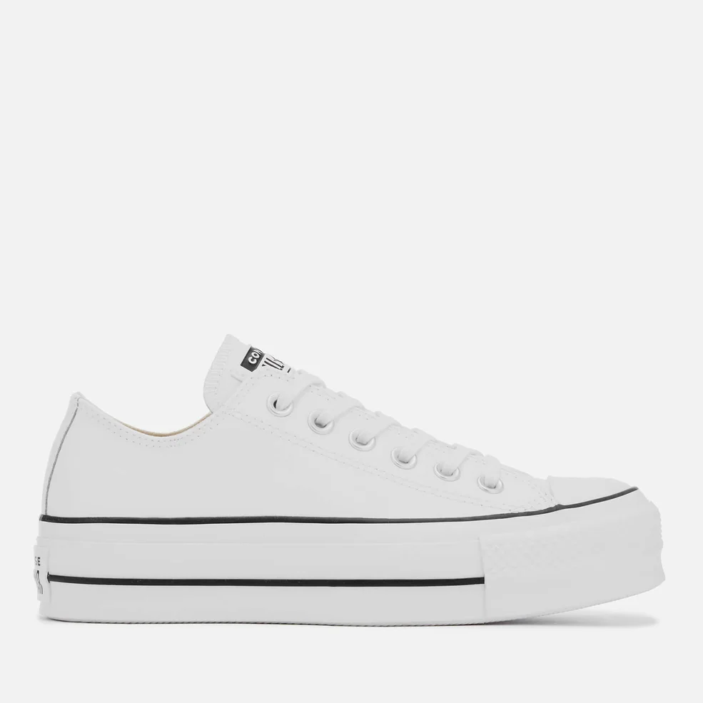 Converse Women's Chuck Taylor All Star Lift Clean Ox Trainers - White/Black Image 1