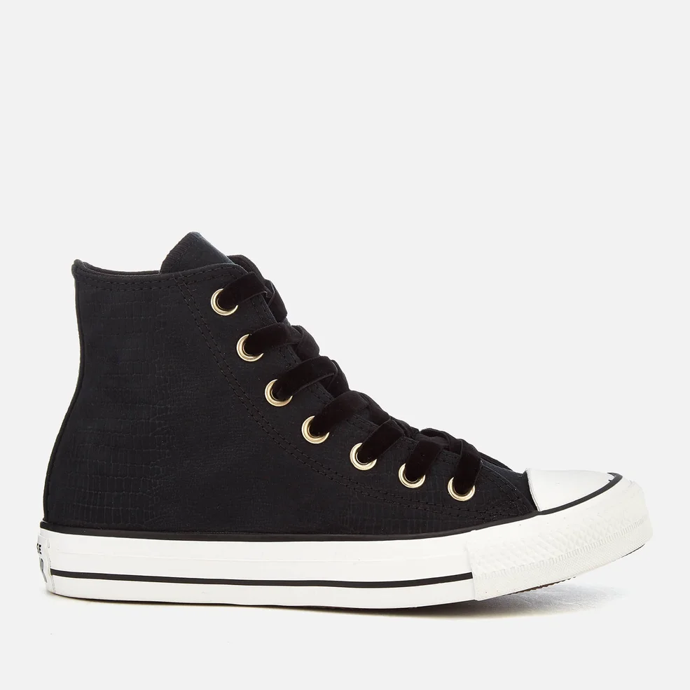 Converse Women's Chuck Taylor All Star Hi-Top Trainers - Black/White Image 1