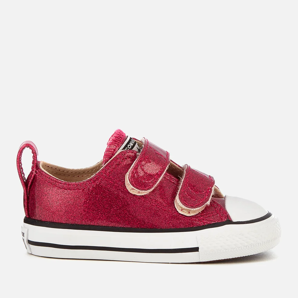 Converse Toddlers' Chuck Taylor All Star 2V Ox Trainers - Pink Pop/Natural/White Image 1